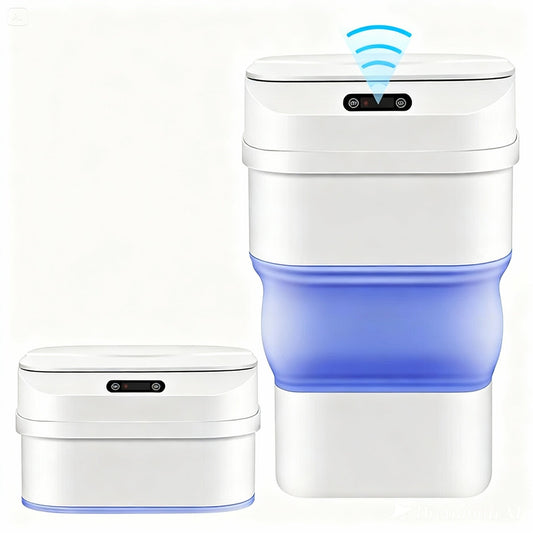Bote De Basura Inteligente Plegable, Cubo