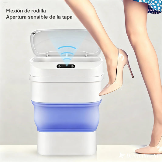 Bote De Basura Inteligente Plegable, Cubo