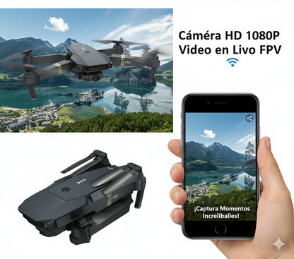 Dron Plegable con Cámara HD 1080P - Fácil para Niños y Principiantes