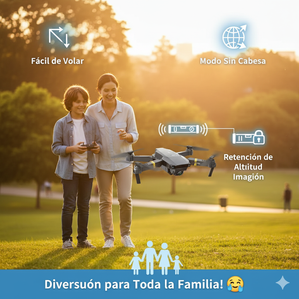 Dron Plegable con Cámara HD 1080P - Fácil para Niños y Principiantes